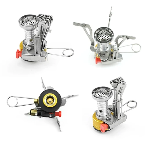3000W Outdoor Mini Camping Stove Ultralight Foldable Propane Butane Camp Stove Burner Portable Backpacking Stove With Ignition