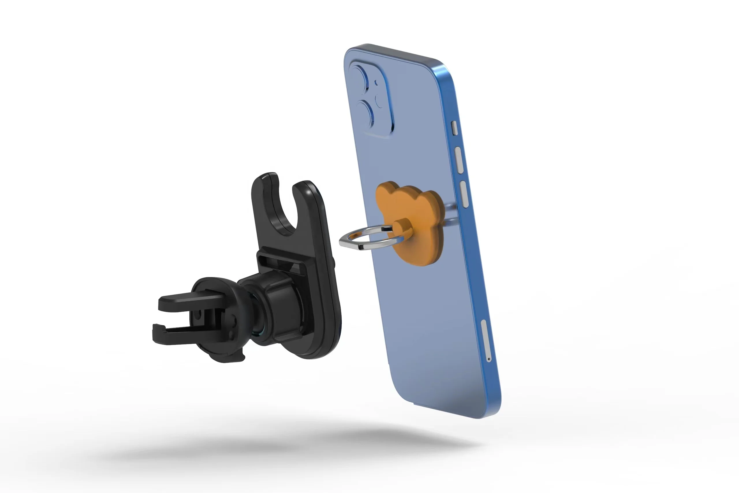 3 in 1 Magnetic Phone Car Vent Mount Holder Stand Sturdy Holding Your Phone with Popsockets & Ring Stent