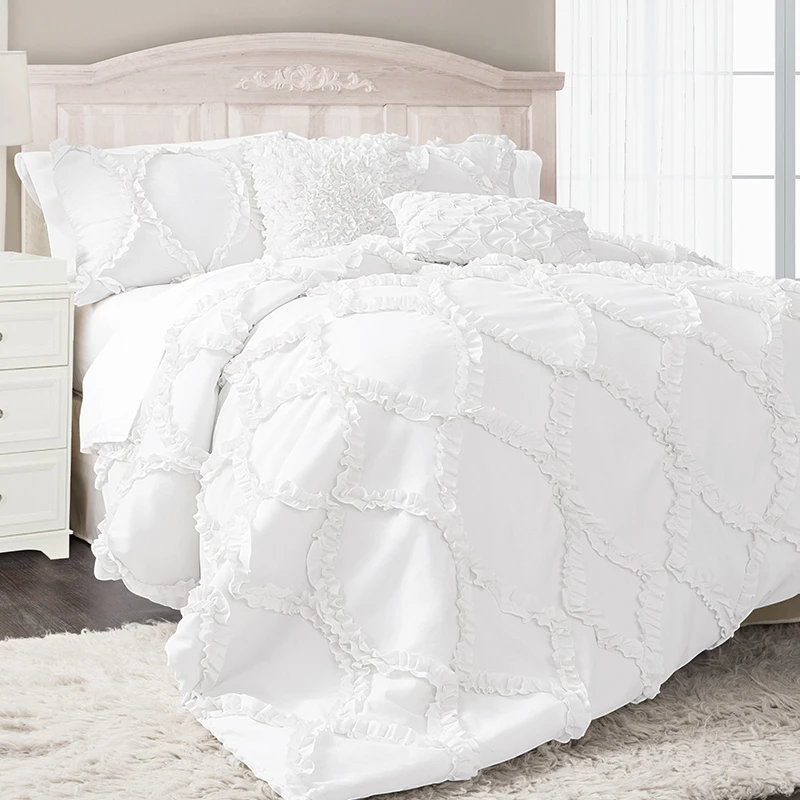 Изготовленным на заказ логосом роскошный простота Gourd колено с цветочным узором набор стеганых одеял покрывало комплект постельного белья три-дэ принтом простыня лоскутное одеяло из