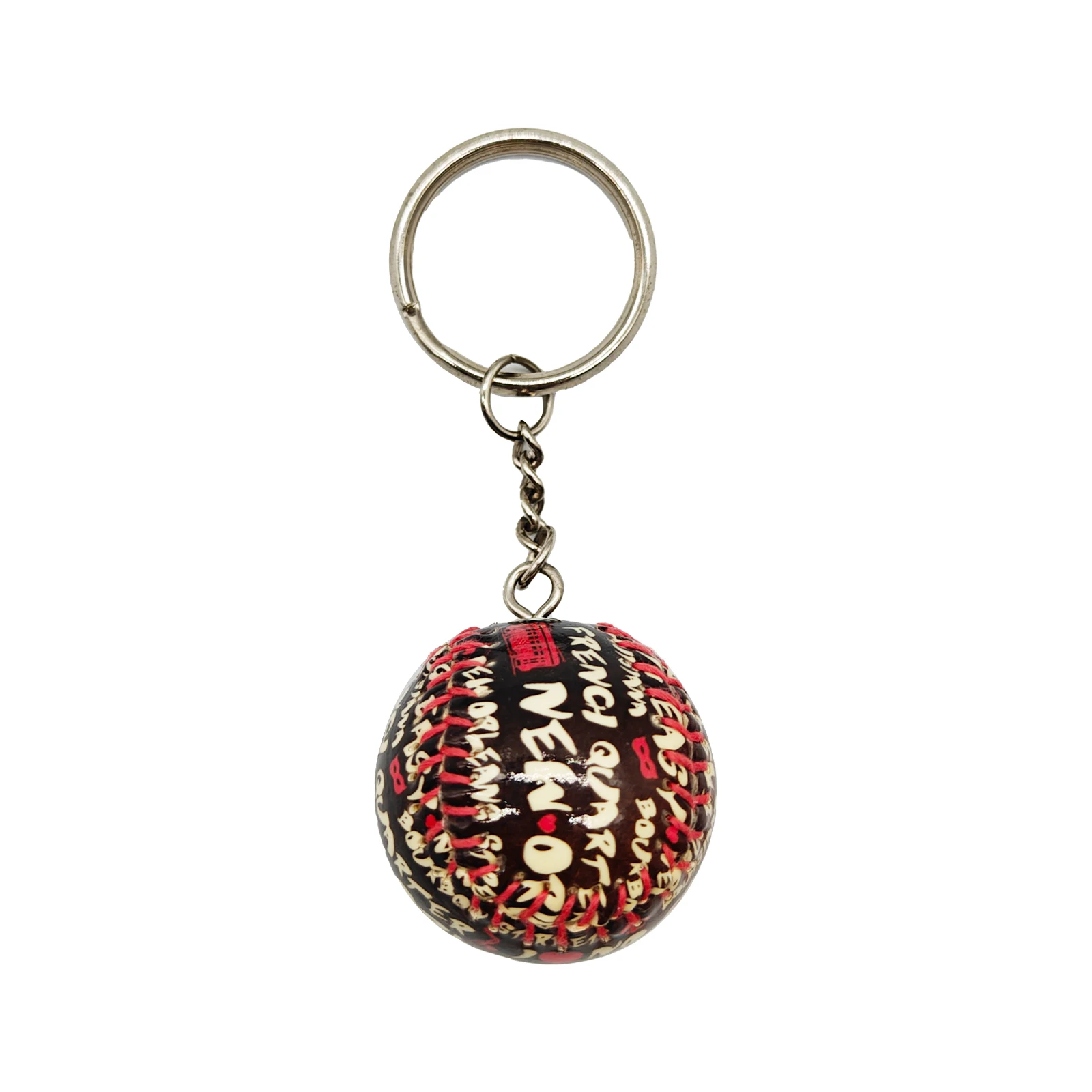 Hot sale customized different material baseball style keychain