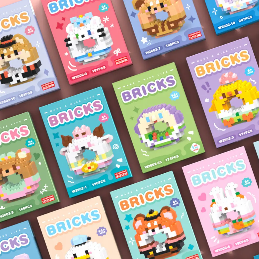 New 3d Puzzle Creative Toys Diy Mini Cartoon Character Building Block Sets For Kids Cute Birthday Gifts Factory Wholesale