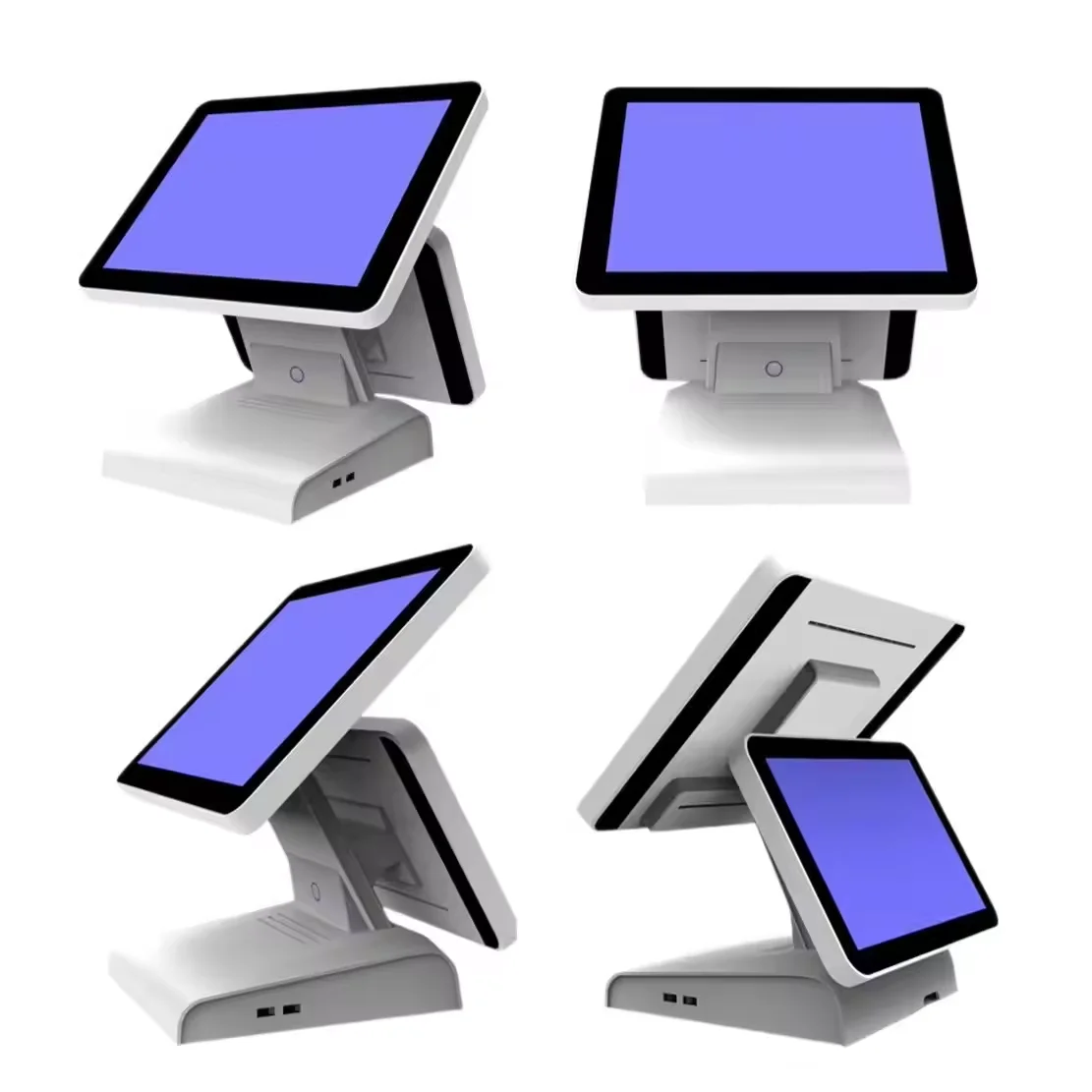 Indoor Custom Supermarket LCD Display 15.6 Inch Cashier Machine Single/Double  Kiosk Display
