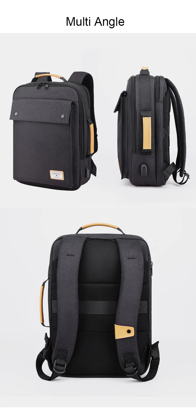 
Arctic Hunter 2020 Trending Mochilas Antirrobo Waterproof Custom Fashion Men Usb Charger Business Smart Backpacks Laptop Bags 