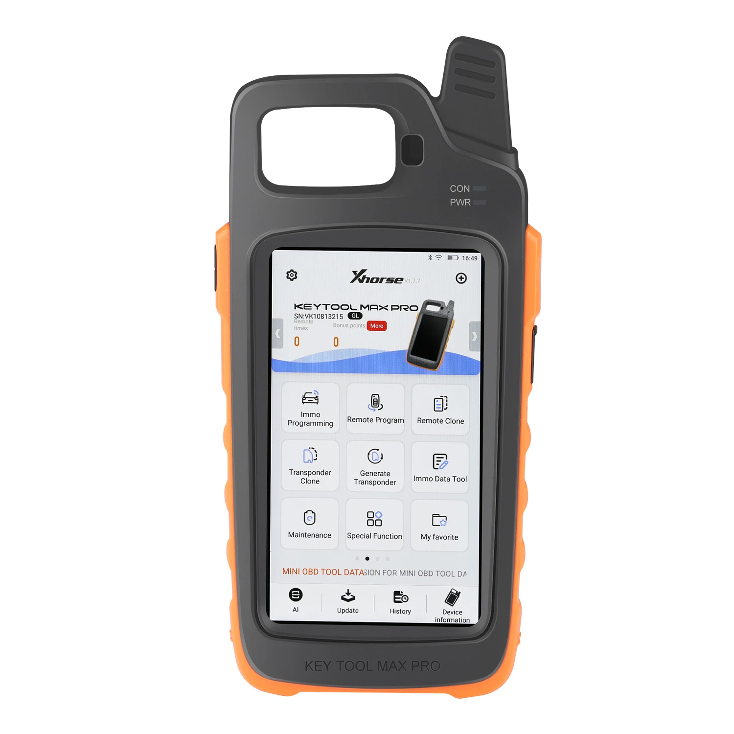 Инструмент для ключей Xhorse VVDI Max PRO сочетает в себе функции инструмента Max и Mini OBD, добавляет напряжение и ток утечки