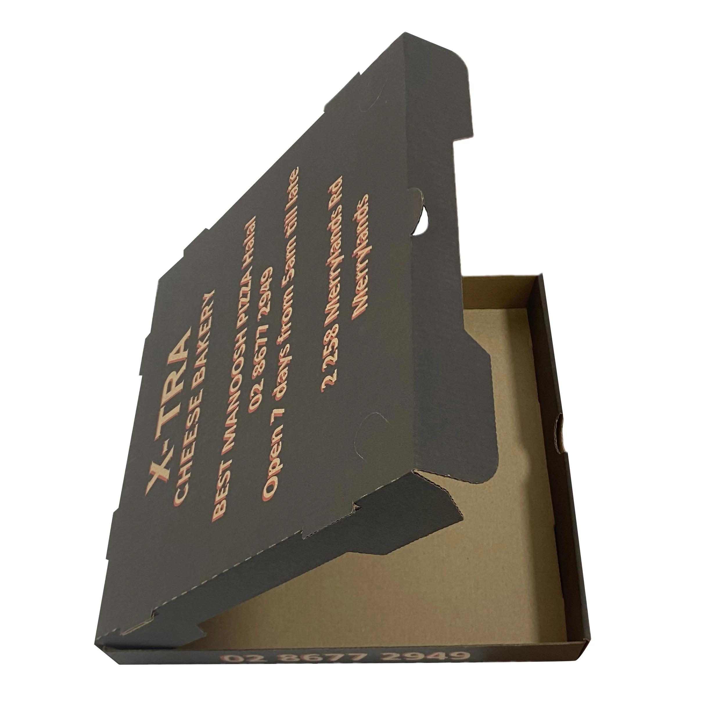 2024 High Quality Wholesale Various Sizes  with logo Pizza Box in China Black Pizza Box
