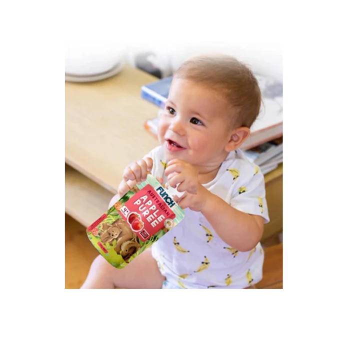 Baby side food portable suction bag fruity Ingredients fruit purees Nutrition Peach Nectarine Quinoa DHA 120g FUNCH Fruit Puree