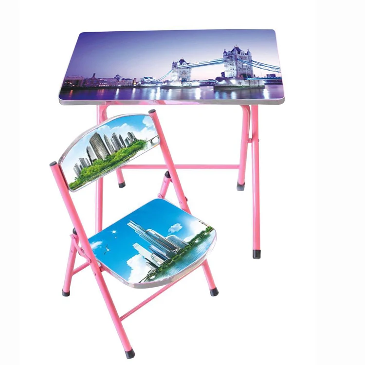 New style ergonomic table and chair furniture sets for kids