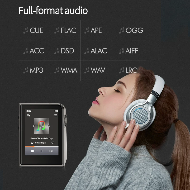 2023 Новый A58 Hi-Fi Bluetooth музыкальный MP3-плеер портативный цифровой аудиоплеер Hi-Res DSD256 металлический Walkman с эквалайзером