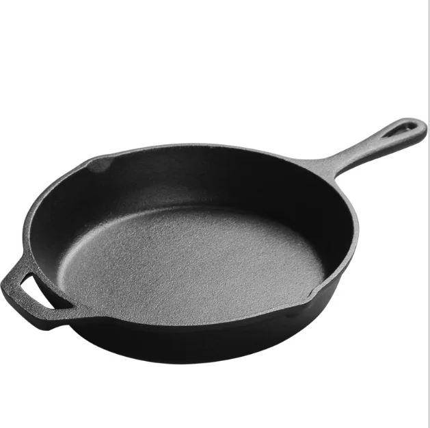 Amazon hot sale pre seasoning uncoated cast iron pot with handle