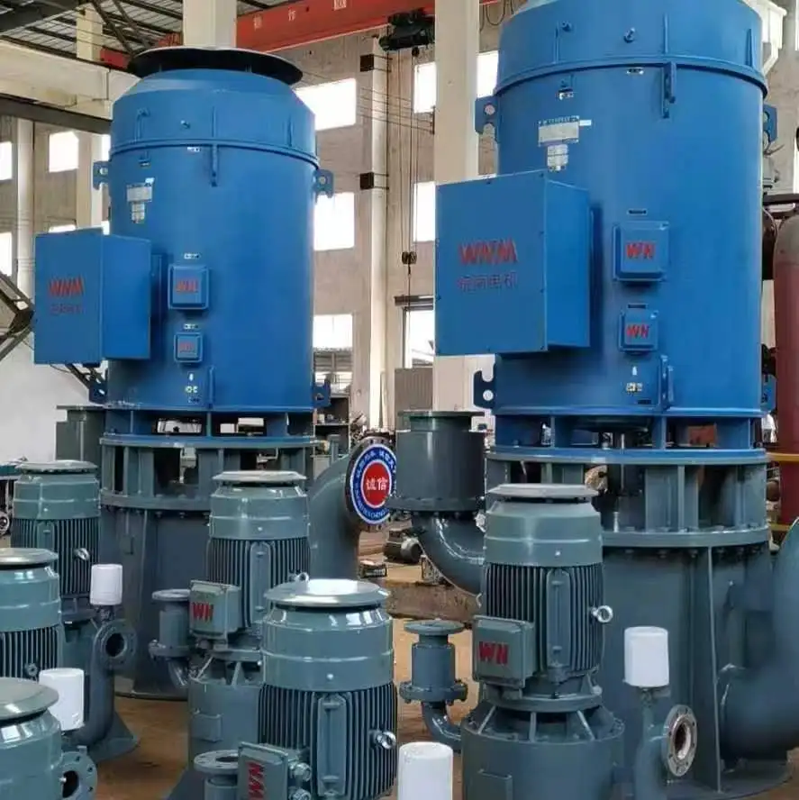 Vertical marine sea water corrosive proof self-priming centrifugal pump with magnetic valve