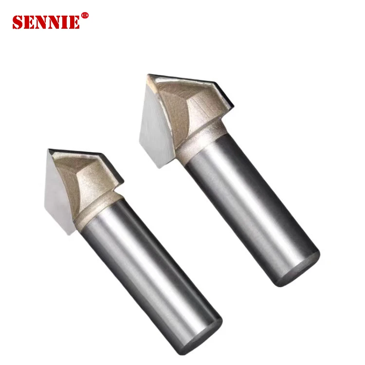 Inspur Custom ODM Supported V-Shaped Knife 3D Woodworking Milling Cutter PVC Acrylic Chamfering 90° Engraving  End Mill Box