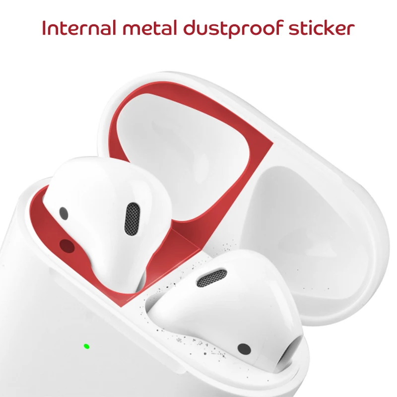  Металлическая защитная наклейка от пыли для Airpods 1 2 Защитная пленка