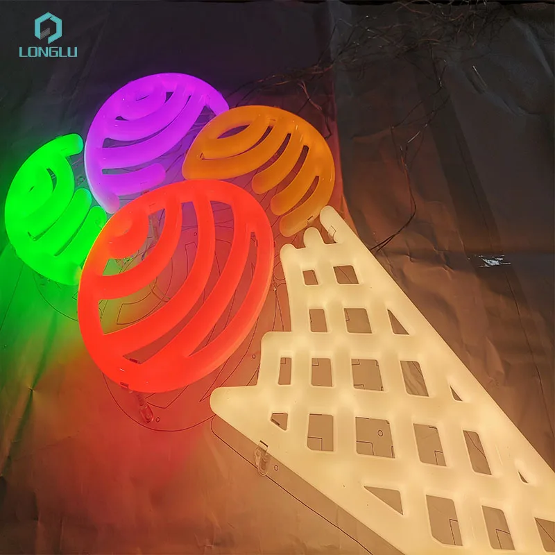 Drop Shipping Fast Delivery Indoor outdoor Advertising 6mm 8mm Ice Cream Custom Neon Signs