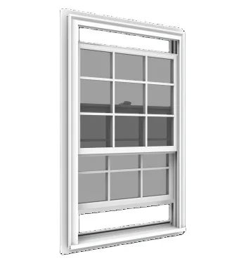 China manufacturer custom brown wood single/double hung window for office room