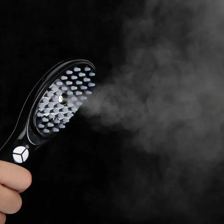 Hair Brushes Electric Head Massage Comb Negative Ion Hairdressing Comb Scalp Massage Red $ Blue Light Therapy Hair Care