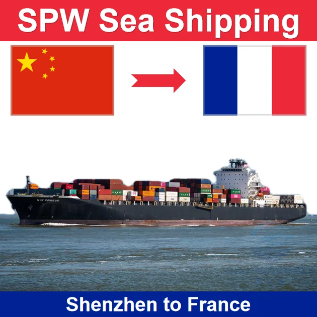 FCL Fast Sea Freight Shipping From Shenzhen China to France by Door to Door and Customs Clearance Services 20GP 40HQ Cheap Ship