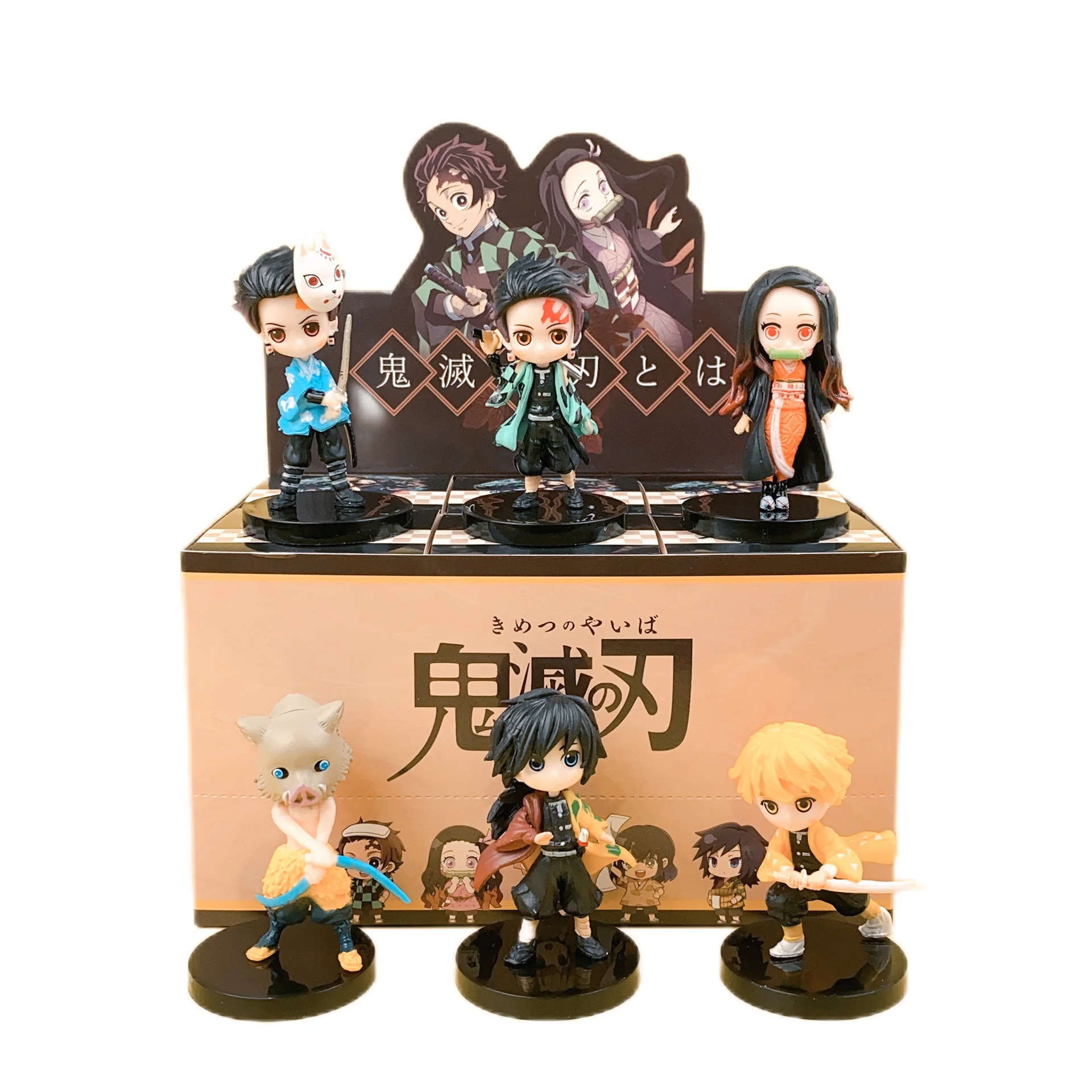 6 Styles 6PCS/SET Demon Slayer Kamado Nezuko Kochou Shinobu Cartoon Anime Figure Surprise Blind Box Toy Animation Manga Figurine