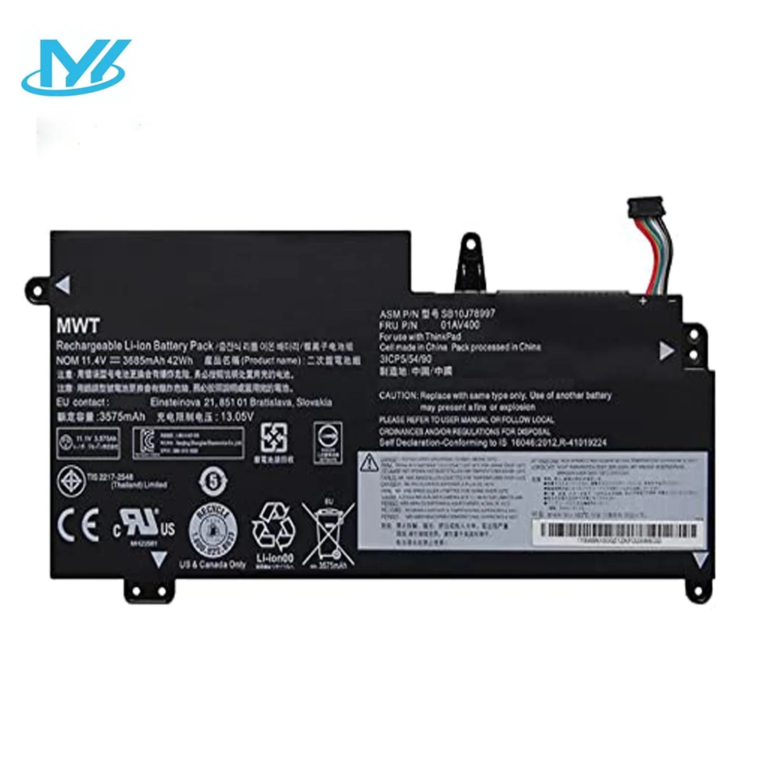 Factory Wholesale 01AV400 01AV401 01AV402 01AV435 01AV436 01AV437 laptop battery for LENOVO ThinkPad S2 Gen 13 Chromebook