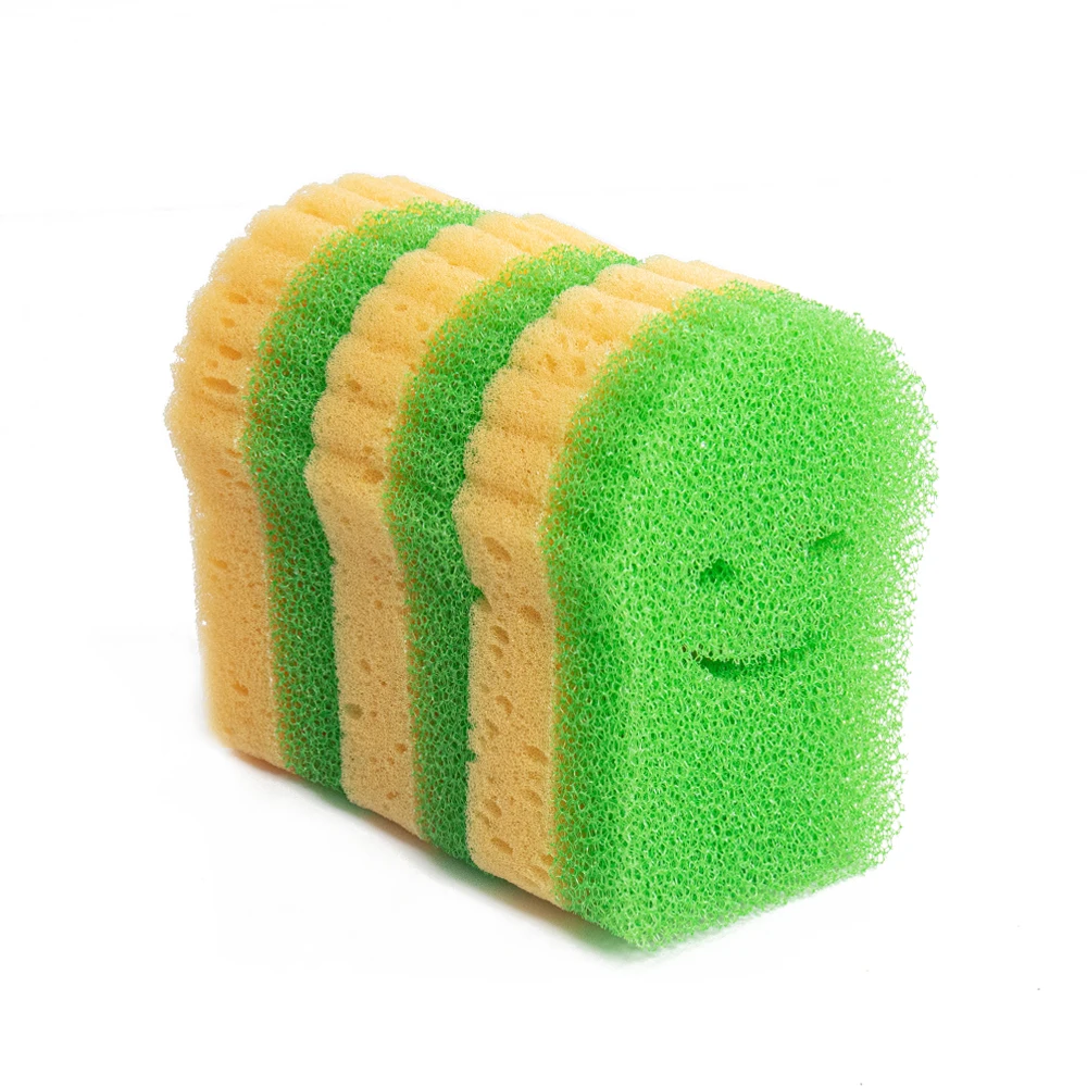 Double Side Dishwashing Sponge Pan Pot Dish Wash Sponges Household Cleaning Tools Kitchen Tableware Dish Washing Brush