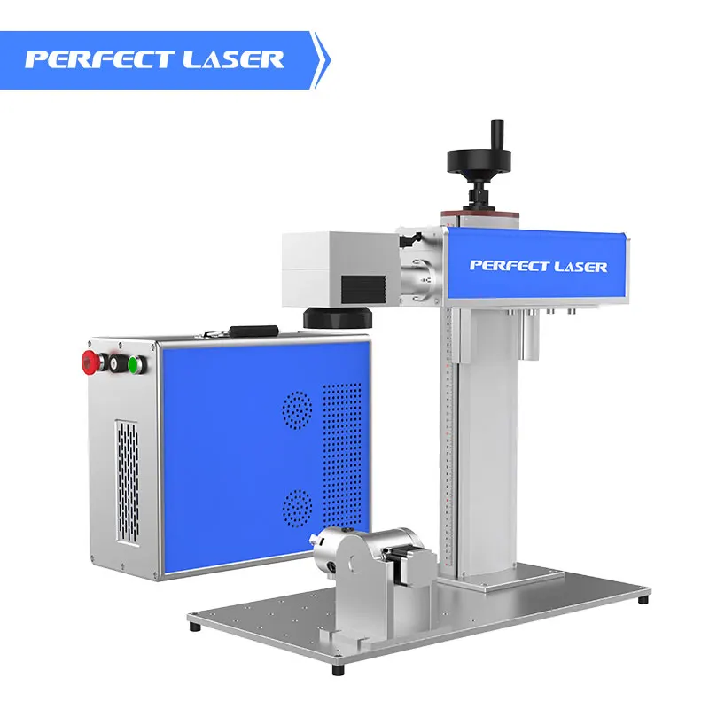 20w 30w 50w 100 Watts Portable Mini Desktop Raycus Steel Fiber UV CO2 Laser etcher Engraving Marking Marker Machine For Metal