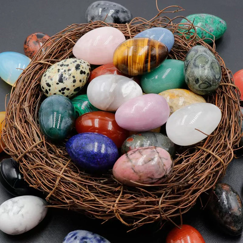 Bulk Wholesale Natural Semi-Precious Stone Crystal Crafts Carvings Mini Egg Shaped Crystal Yoni Eggs For Healing