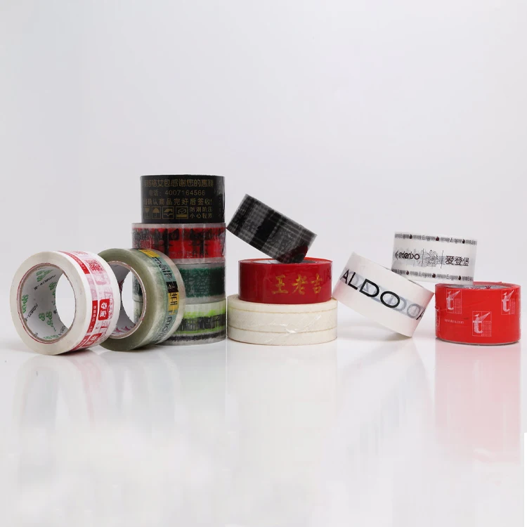 Recyclable print logo bopp adhesive tape jumbo roll packing tapes  for seal cartons