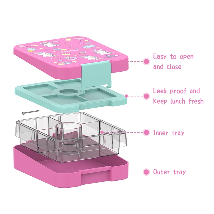 OEM ODM Customized Bpa Free Insulated Plastic Bento Lunch Box school