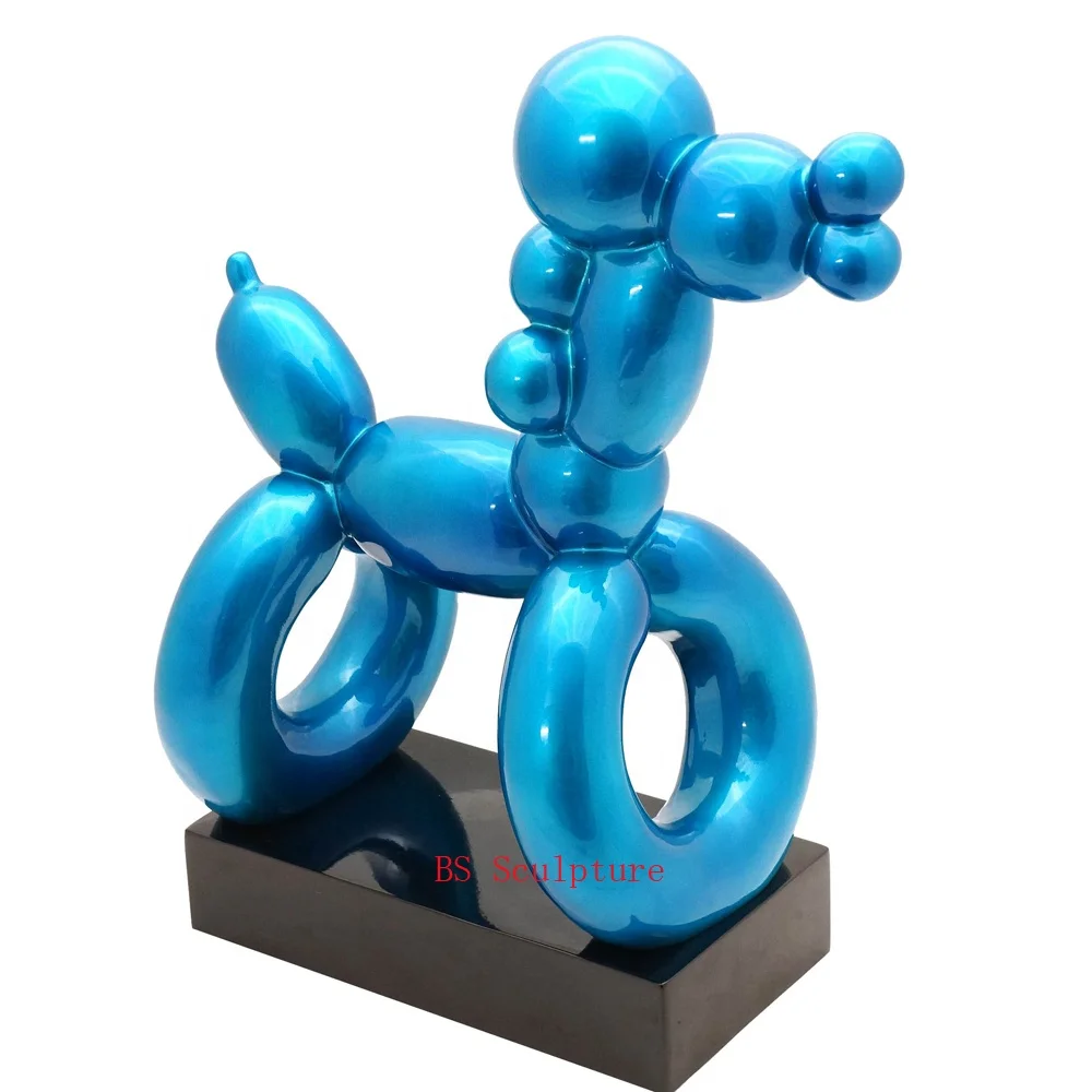 Plastic Hotel Decoration Items Sculpture Modern Fashionable  Fiberglass Resin Balloon Dog Sculpture