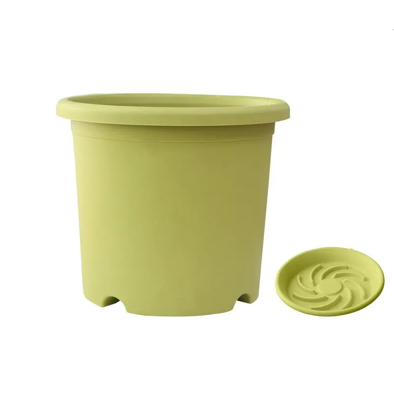 Round Creative Resin Plastic Flower Pots Balcony Courtyard Thickened Large Plastic Pots for Plants Big Size