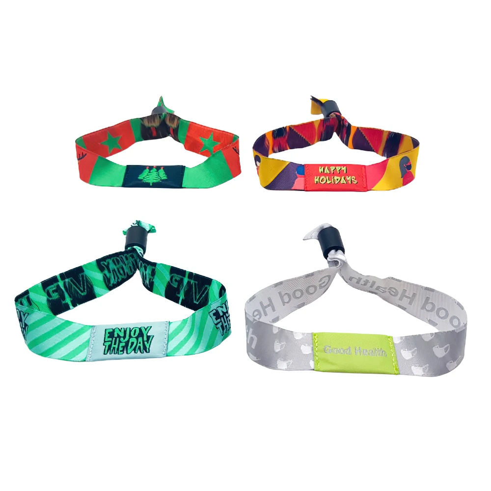 Custom Polyester Wrist Band For Event Personalized Fabric Nfc Rfid Bracelet GPS Tracking Wristbands