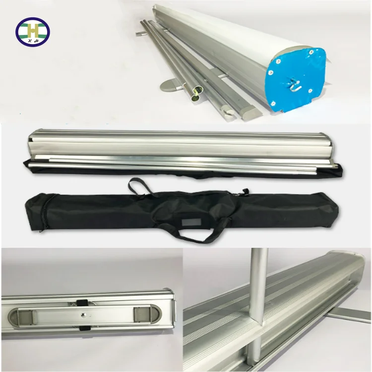 Aluminum alloy rolling display frame banner roller shutter telescopic display frame shop information signboard 85x200