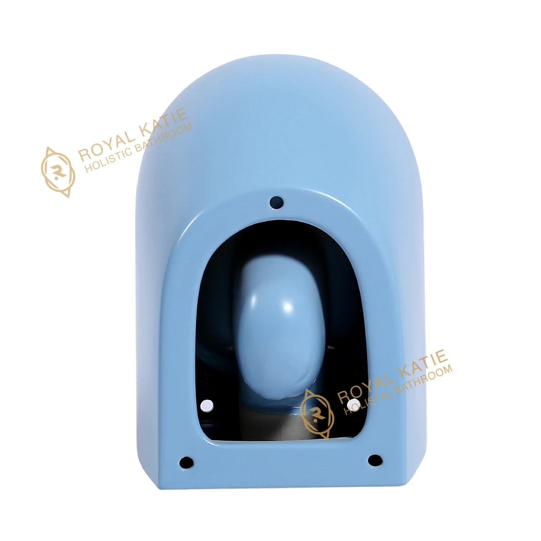 cheap wall hung toilet Ceramic One Piece Coloured glaze red wall Mounted toilet bowl