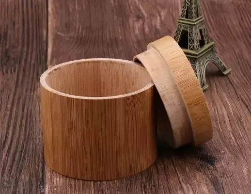 Wholesale Custom Handmade Round Bamboo Wooden Watch Gift Organizer Box