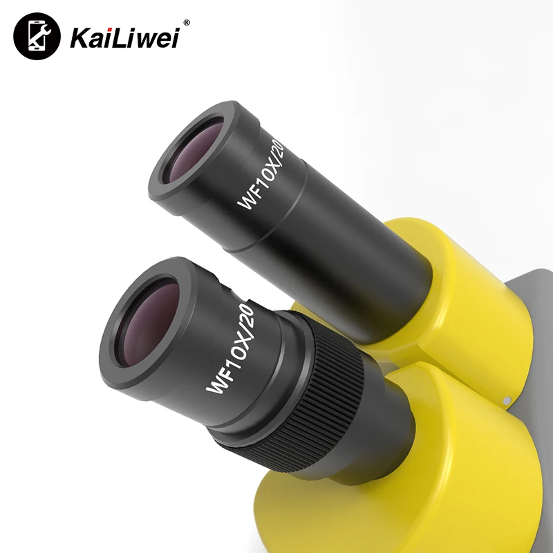 Бинокулярный стереомикроскоп kailiwei 20X-40X WF10X/20 окуляров с увеличением объектив 2X-4X микроскоп для ремонта мобильных