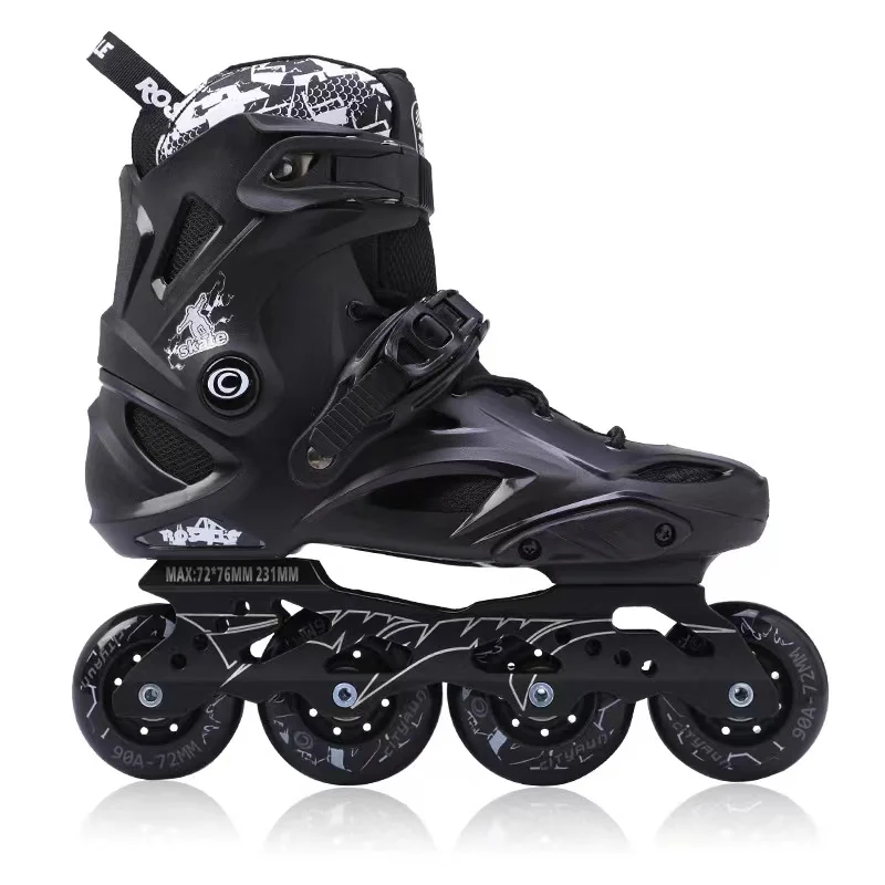 EACH Wholesale Adults Inline Speed Skates Roselle Aluminum Alloy Frame Leather Sole Professional Outdoor Roller Skating EVA
