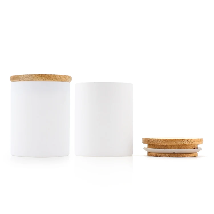 Custom glass storage jar kitchen canisters food cookie airtight storage jar with bamboo lid