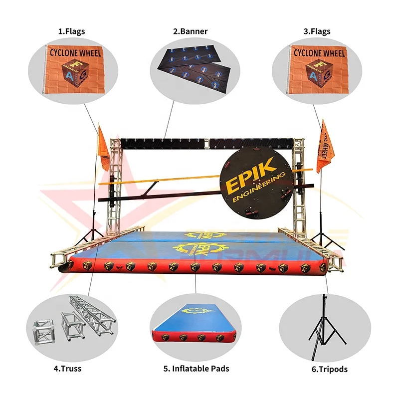 Cyclone Spinner Ninja Warrior NON-Inflatable Obstacle Courses Indoor Soft Playground Equipment