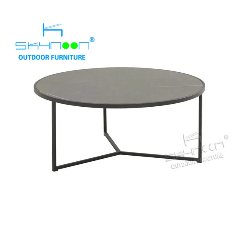 New collection round coffee outdoor table China Manufacturer Garden dining outdoor side table leisure patio table(32205E)