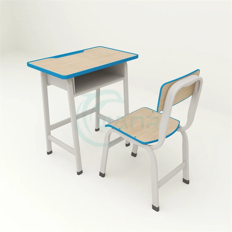 Cheap and good-looking single-seater student desks and chairs school furniture