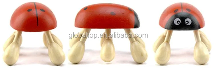 Factory Price Wooden Massage Roller Health Preservation Six Foot Beetle Light Luxury Lymphatic Wood Massage