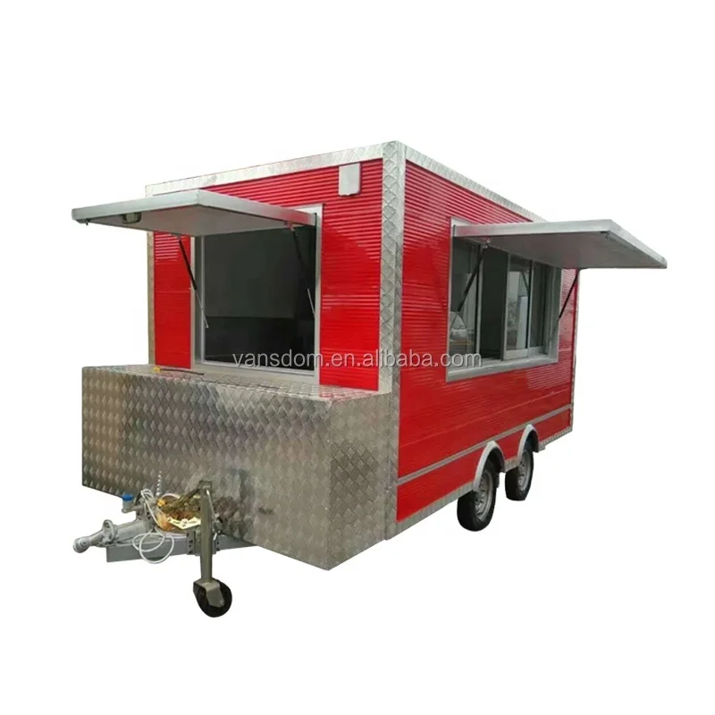 factory price lunch trailer cart snack food vans on street lunch vans