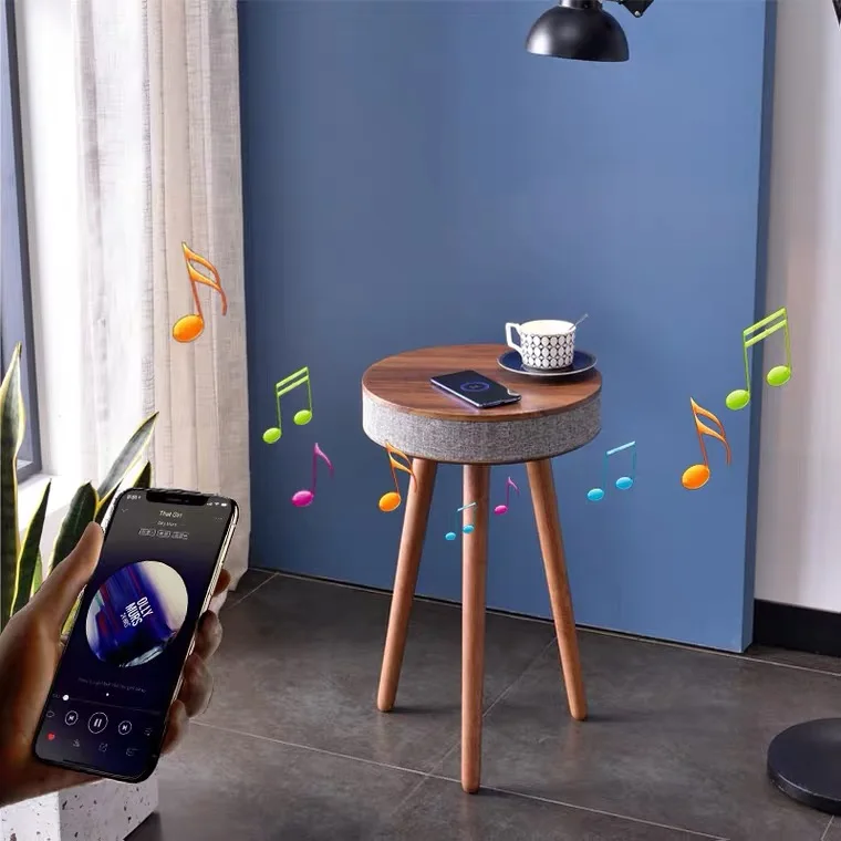Лидер продаж высококачественный умный USB-телефон зарядка bluetooth-динамик музыкальный плеер журнальный столик для
