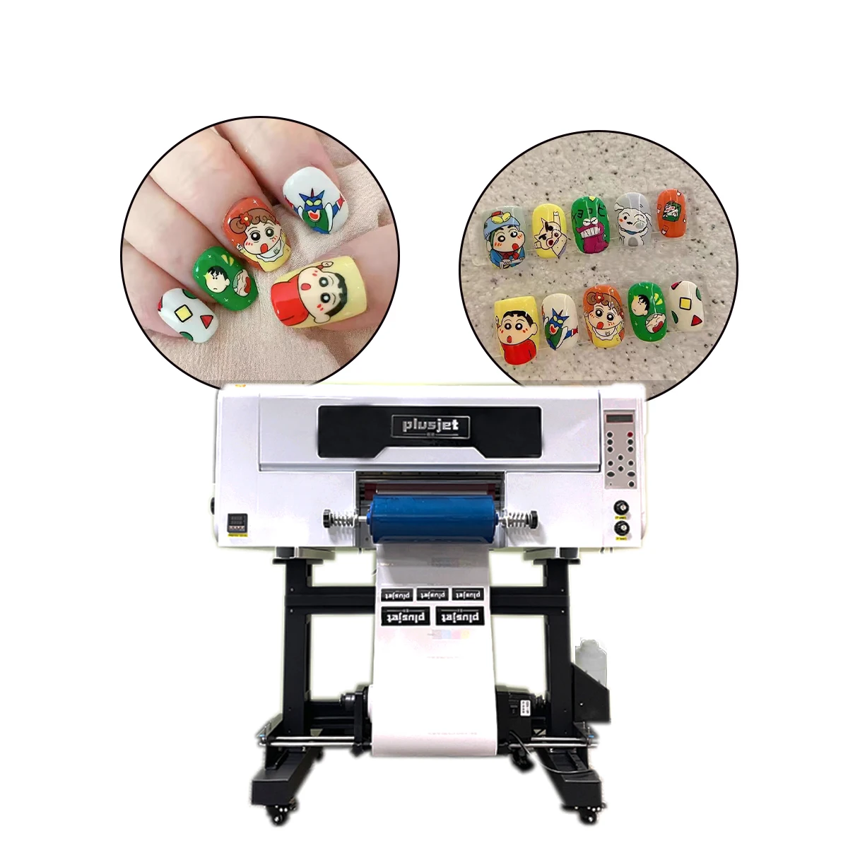 Plusjet A3 30cm 2 in 1 colorful dtf XP600 TX800 Printhead uv dtf printer flatbed wholesale price uv dtf sticker printer