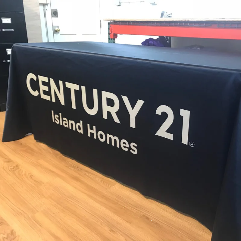 Custom factory directly supply 10ft fabric printing event table cover cloth