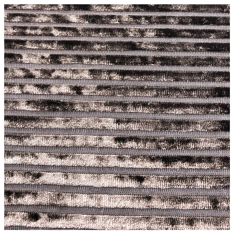 Wholesale Smooth Soft Knitted Velvet Fabric Polyester Spandex 8511# Stretch Stripe Korean Velvet Clothing Evening Gown Fabric