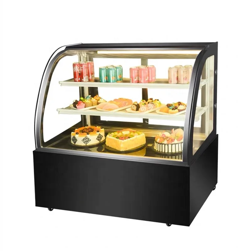 
Cake refrigerator arc glass pastry chocolate cabinet showcase cooler air cooling vertical counter cake display fridge chiller 