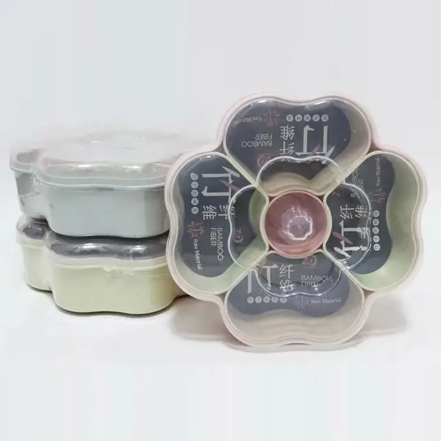 Бамбуковое волокно модная фруктовая коробка китайский новый год праздничная Фруктовая тарелка Снэк семена дыни домашняя для гостиной