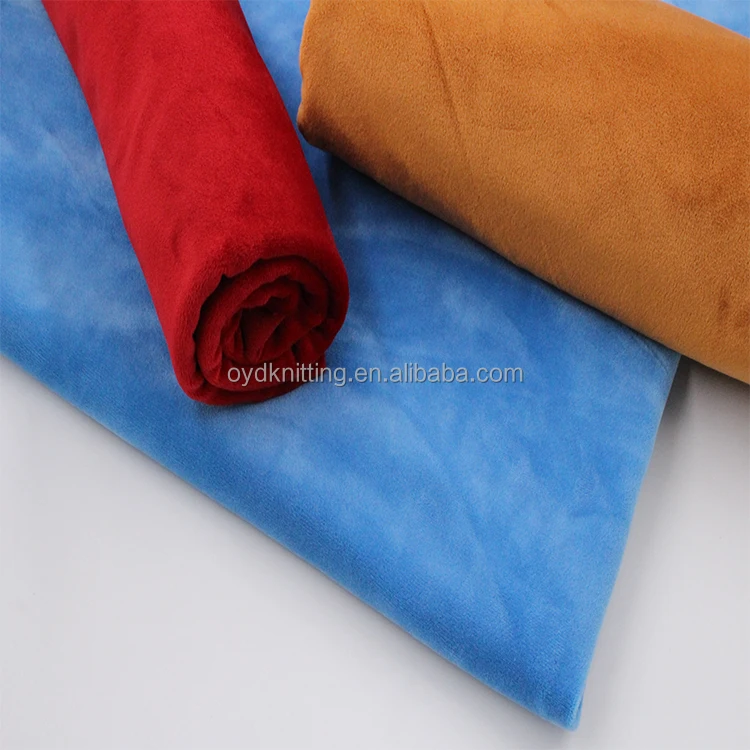 Spandex Super Soft Velvet 7% Spandex Velour Fabric For Garment