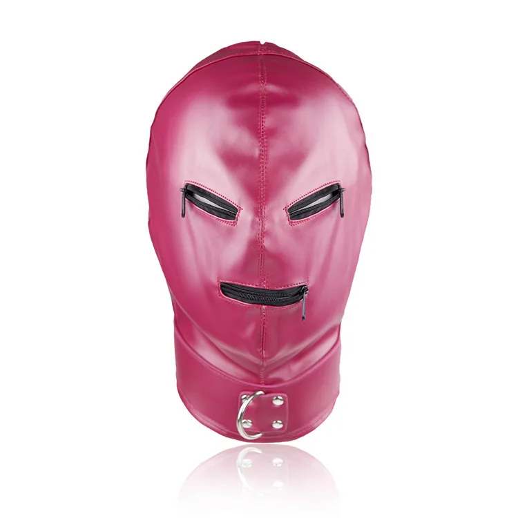 Ninghao High Quality Fetish Accessories with Zipper Closure Hood Latex Adult Sex Mask Men
