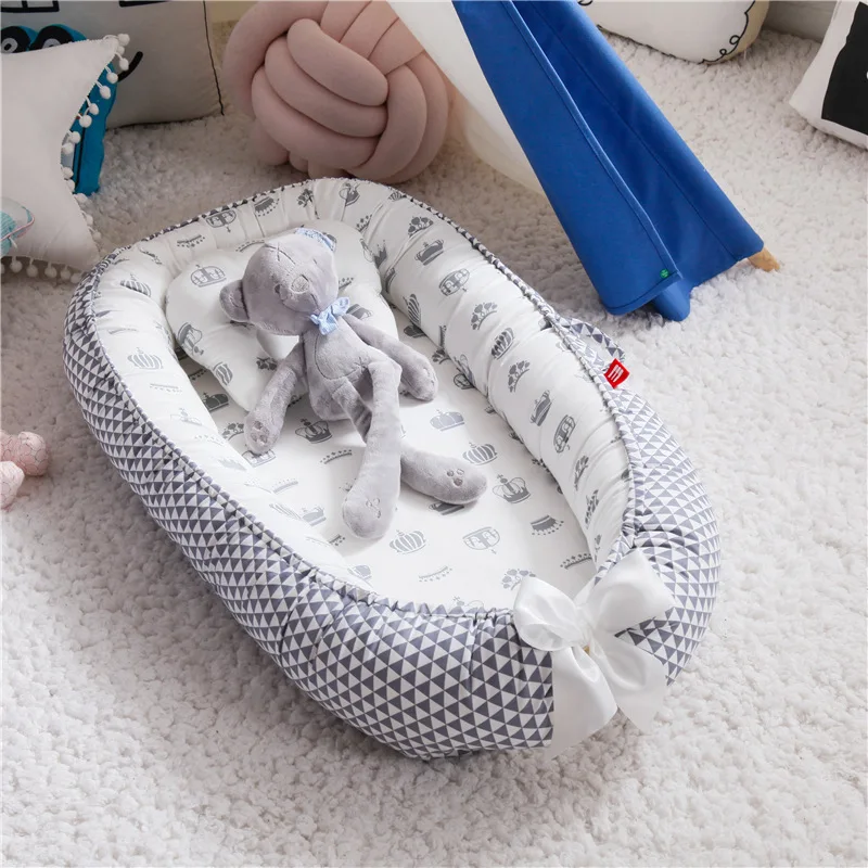 Ultra Soft Breathable Cotton Perfect Bassinet Cribs Portable Baby Lounger Baby Nest Sleeper Baby Nest
